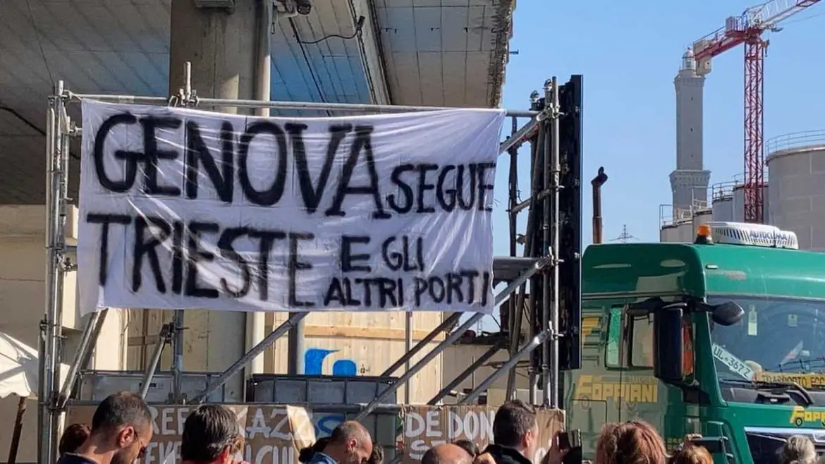 Green pass: sgomberato il presidio al varco portuale di Genova