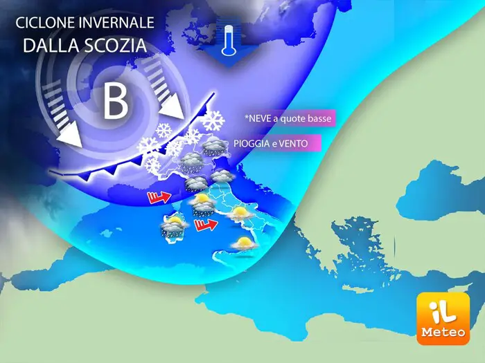 Meteo: da domenica arriva la svolta invernale, previste 3 perturbazioni